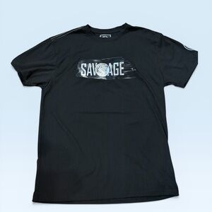 Savage Logo Short Sleeve Tee - Black Men's Shirt